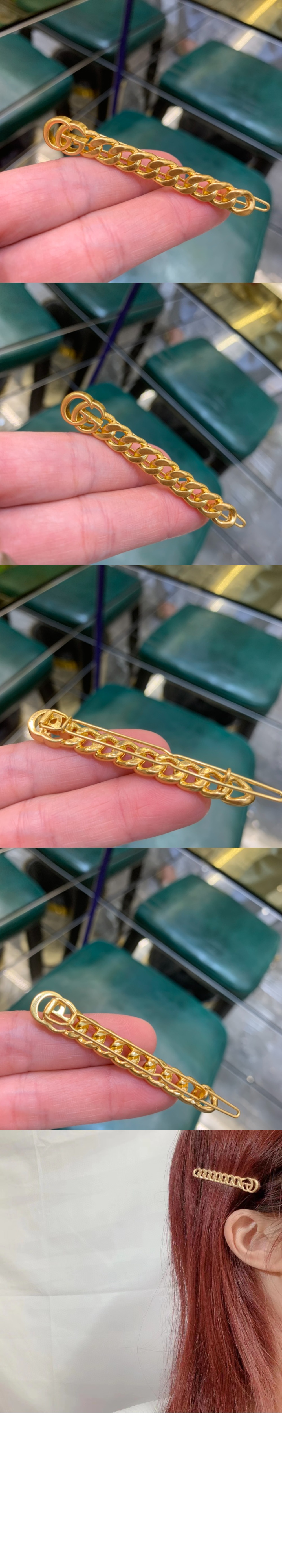 구찌 GG 헤어 슬라이드 679043