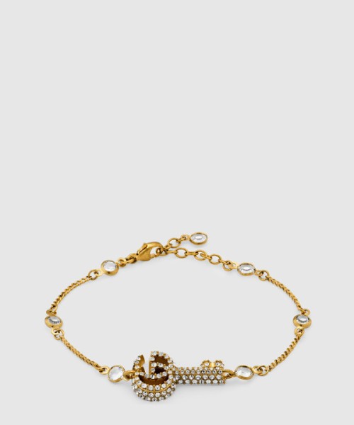 구찌 크리스탈 GG 키 팔찌 645623