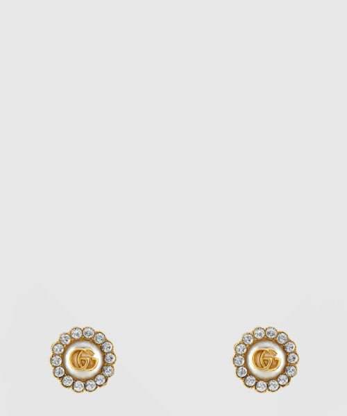 구찌 GG 플라워 마몽 스터드 귀걸이 702583