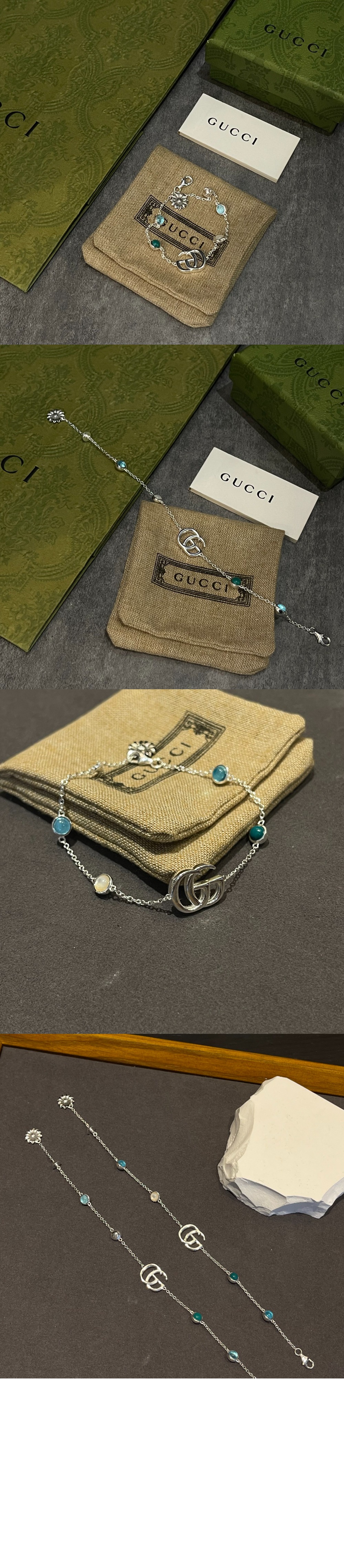 구찌 더블 G 자개 팔찌 527393