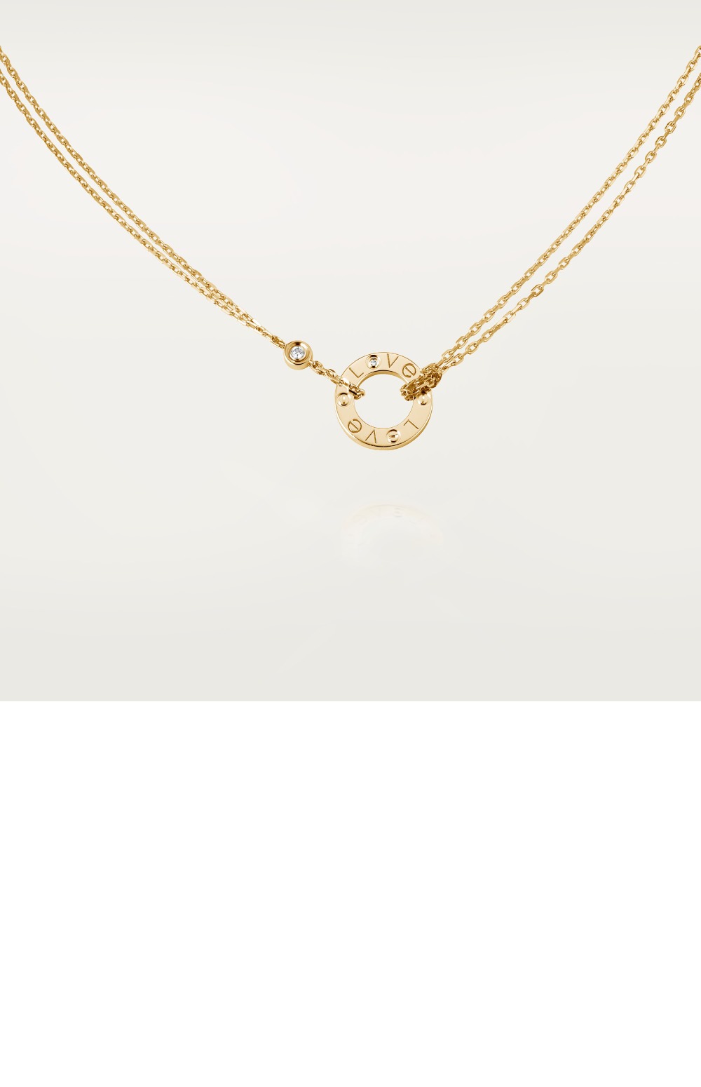 까르띠에 다이아몬드 2개 네크리스 B7219500