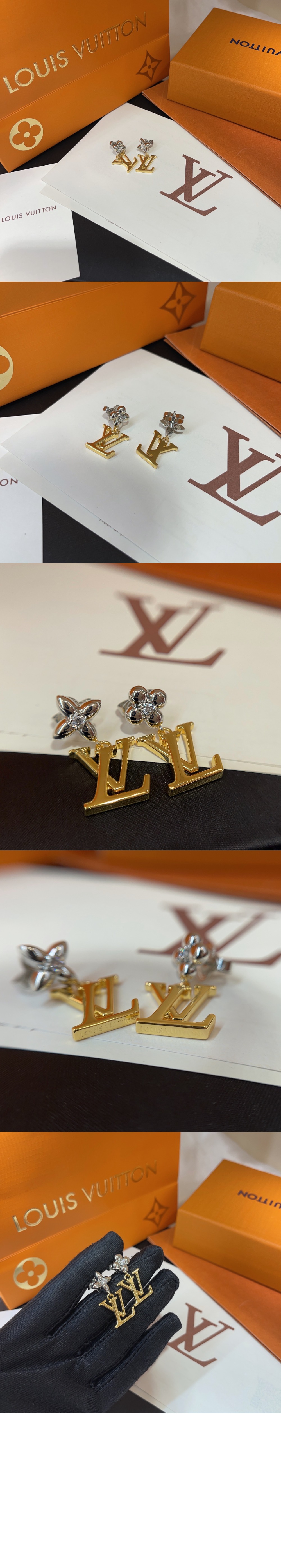 루이비통 LV 아이코닉 플라워 귀걸이 M01287