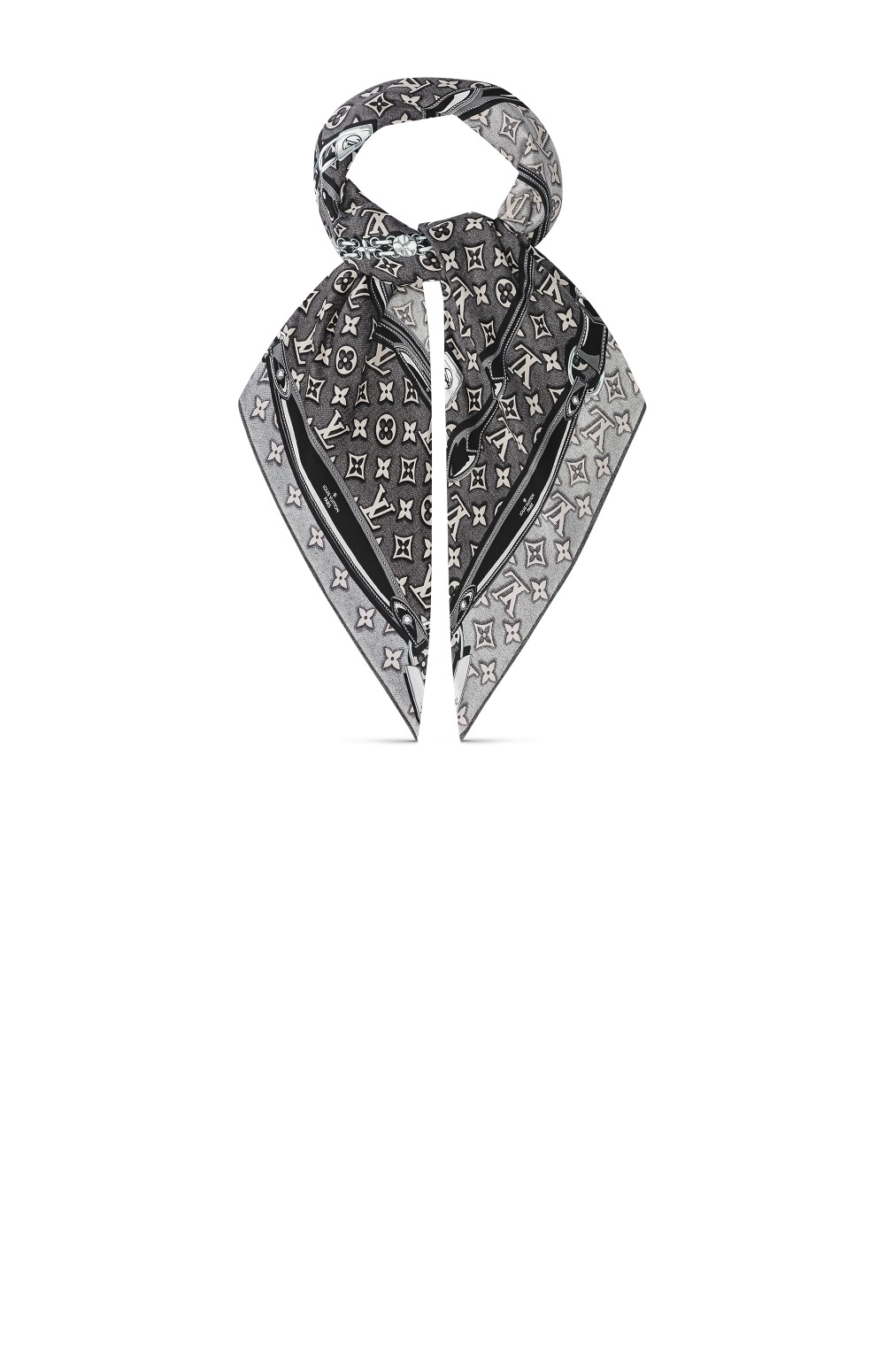 루이비통 모노그램 자카드 데님 스퀘어 90 M78224