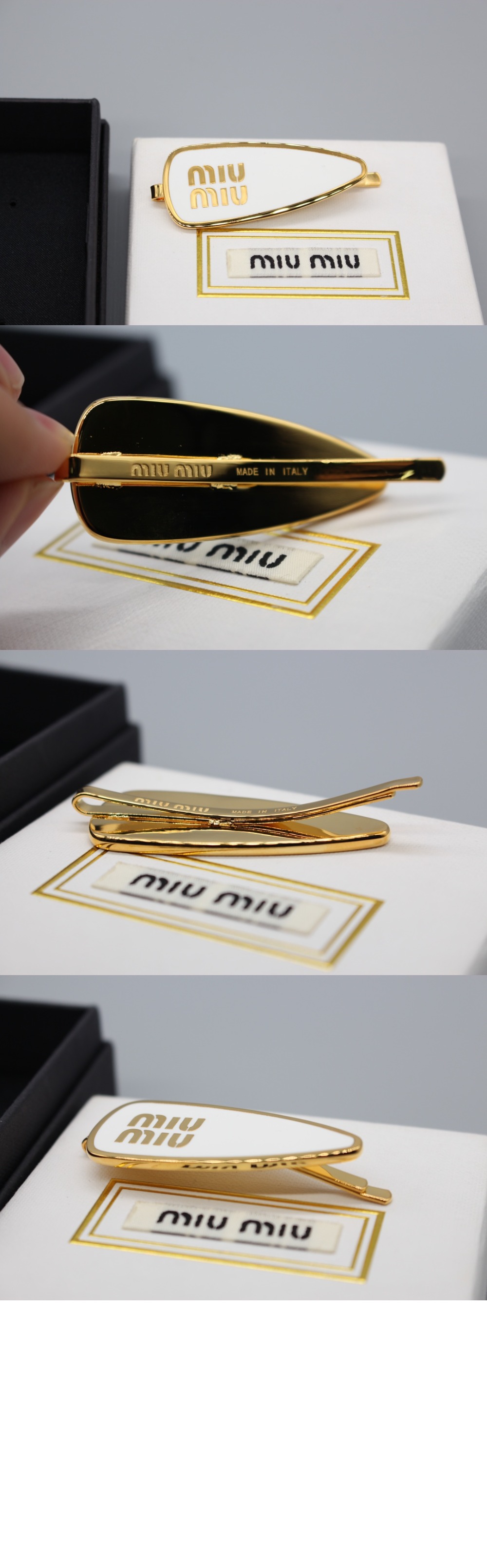 미우미우 에나멜 메탈 헤어 5IF147 490000