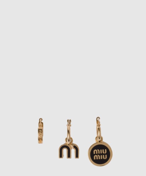 미우미우 에나멜 메탈 이어링 세트 5IO102