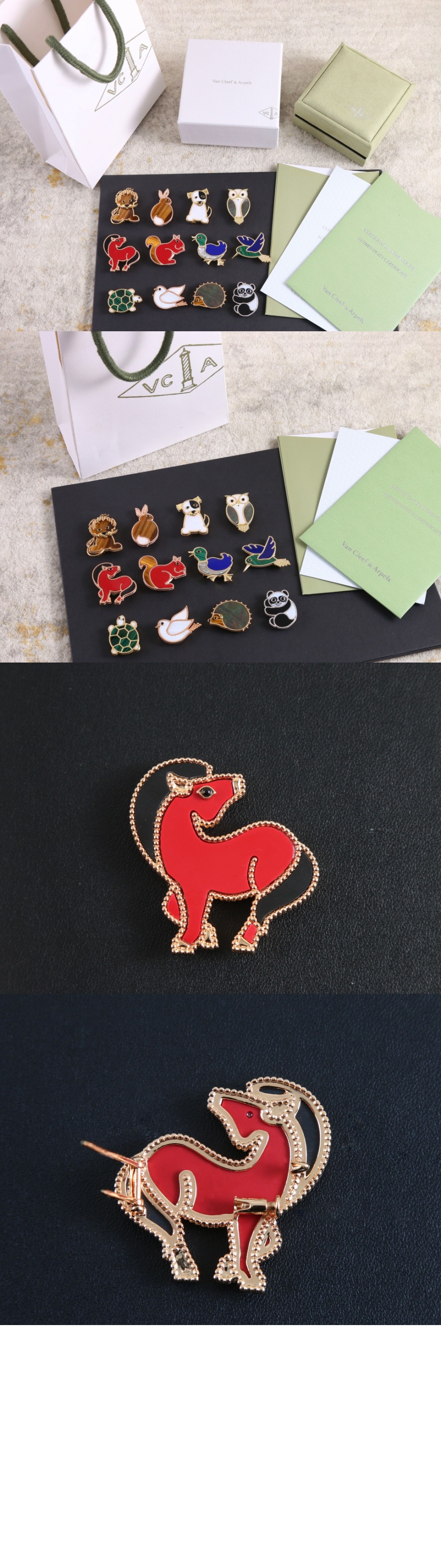 반클리프 럭키 애니멀 호스 클립 5LJ00