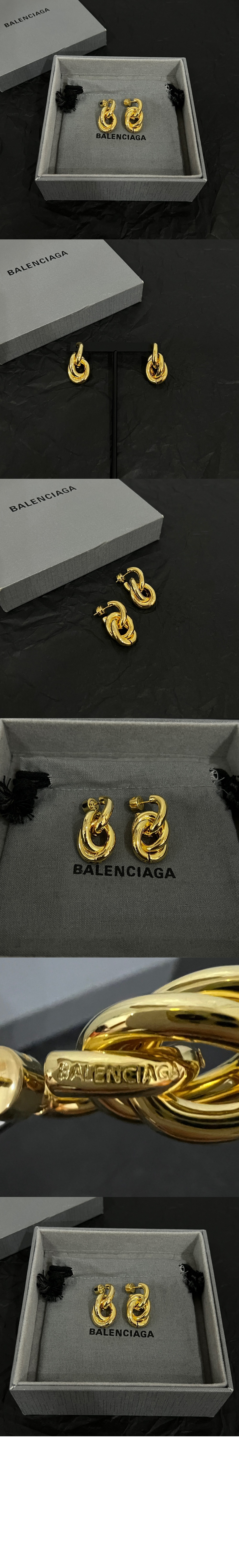 발렌시아가 삼환 하트 귀걸이 657160