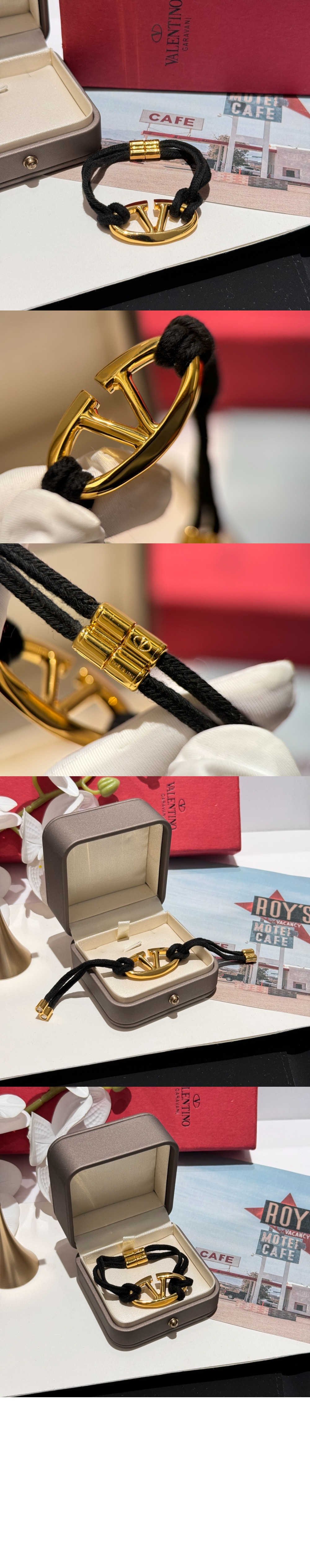 발렌티노 브이로고 시그니처 코튼 브레이슬릿