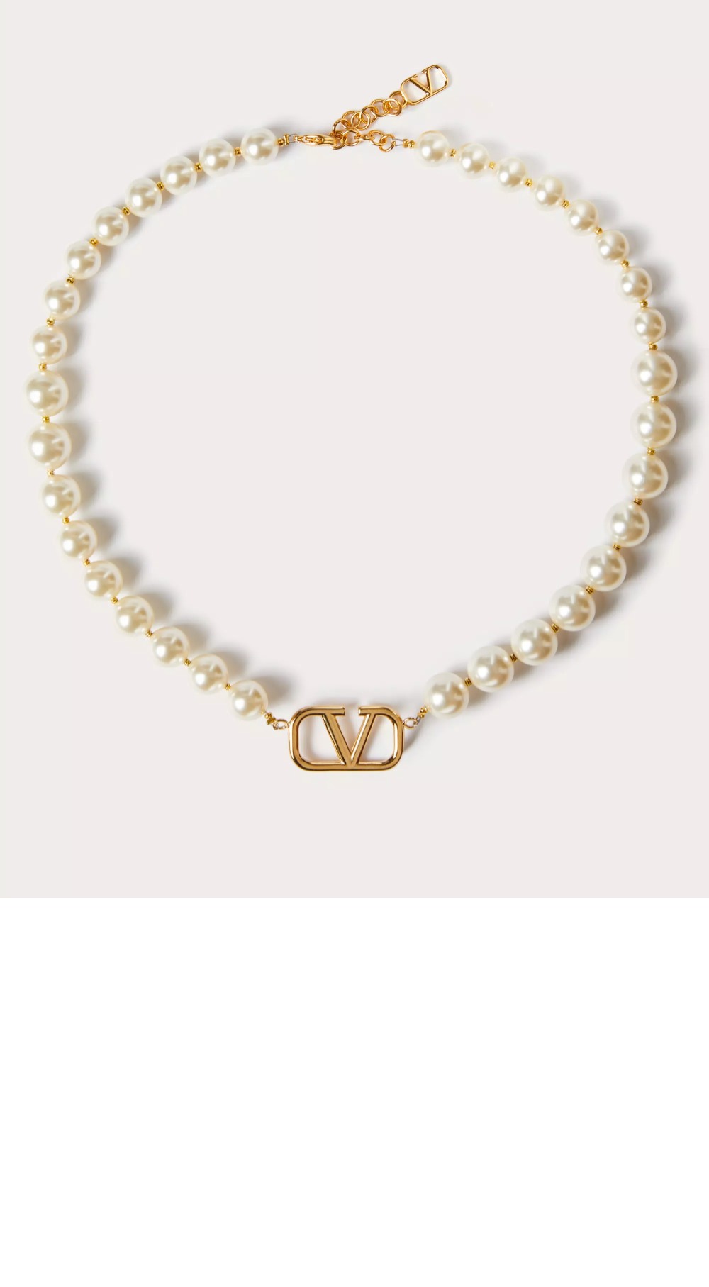 발렌티노 펄 비즈 네크리스