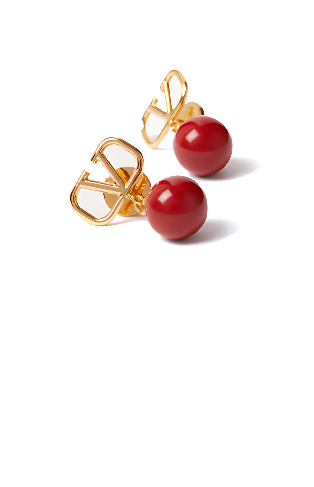 발렌티노 가라바니 V로고 진주 드롭 이어링