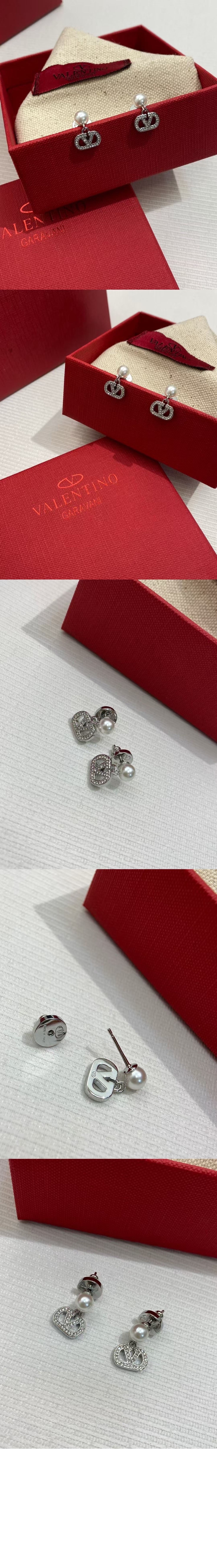 발렌티노 크리스털 장식 VLOGO SIGNATURE 이어링 6W2J0X