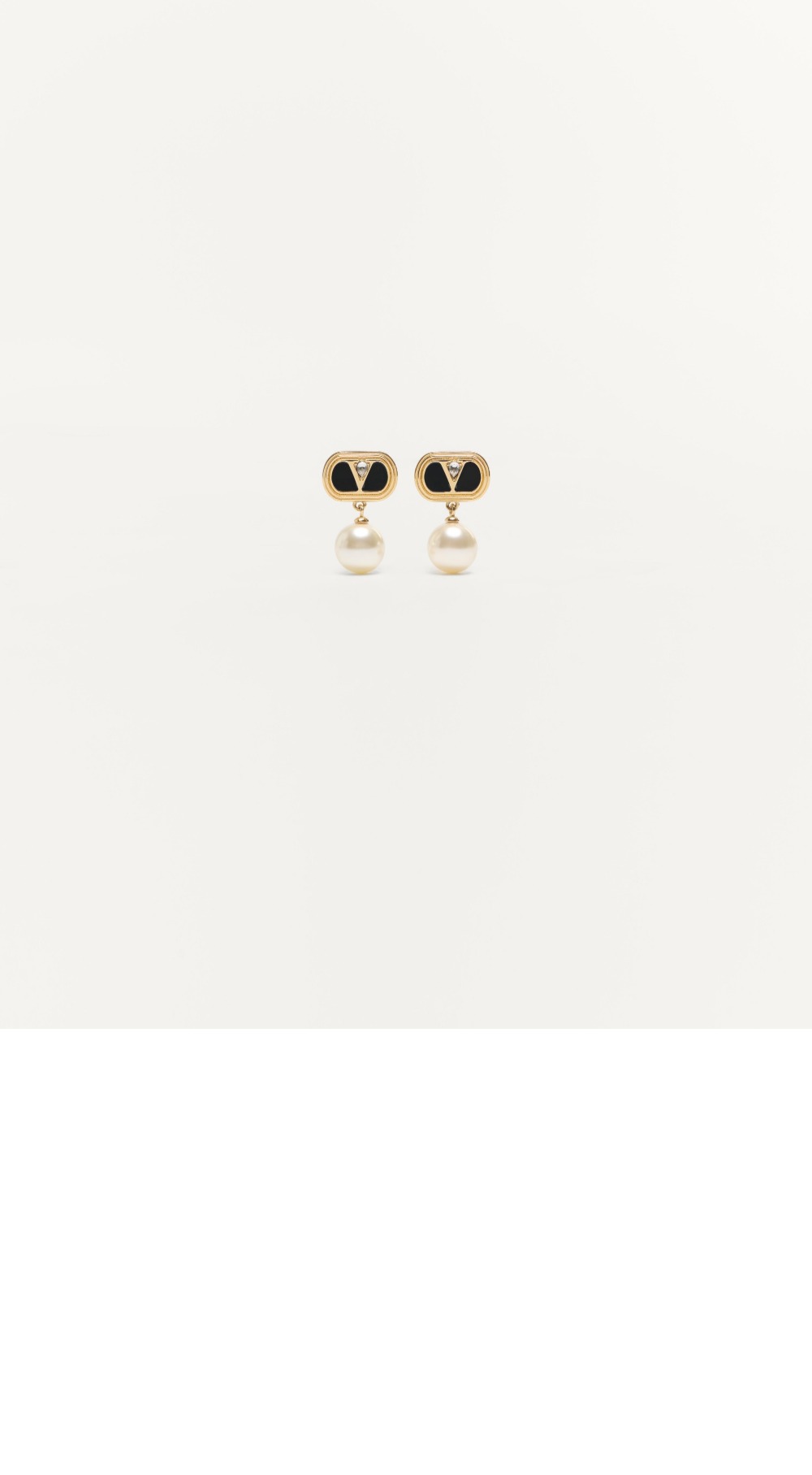 발렌티노 진주 오발렛 이어링