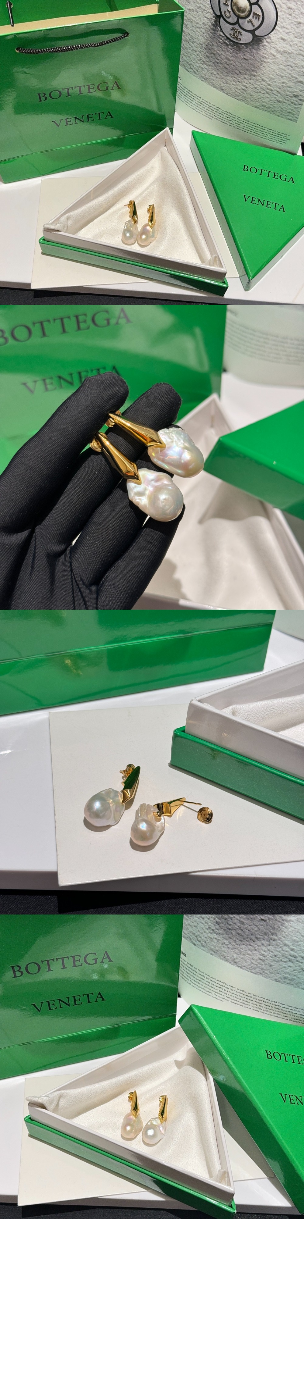 보테가베네타 라지 Pearl 이어링 786155