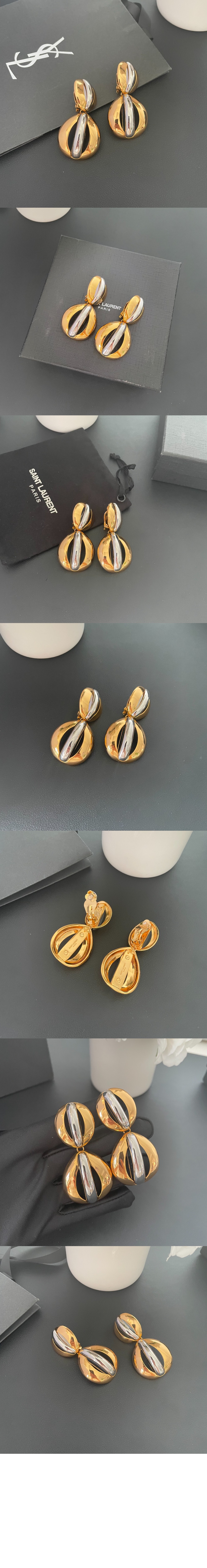 생로랑 메탈 소재의 CASSANDRE 듀오 링 크 774623