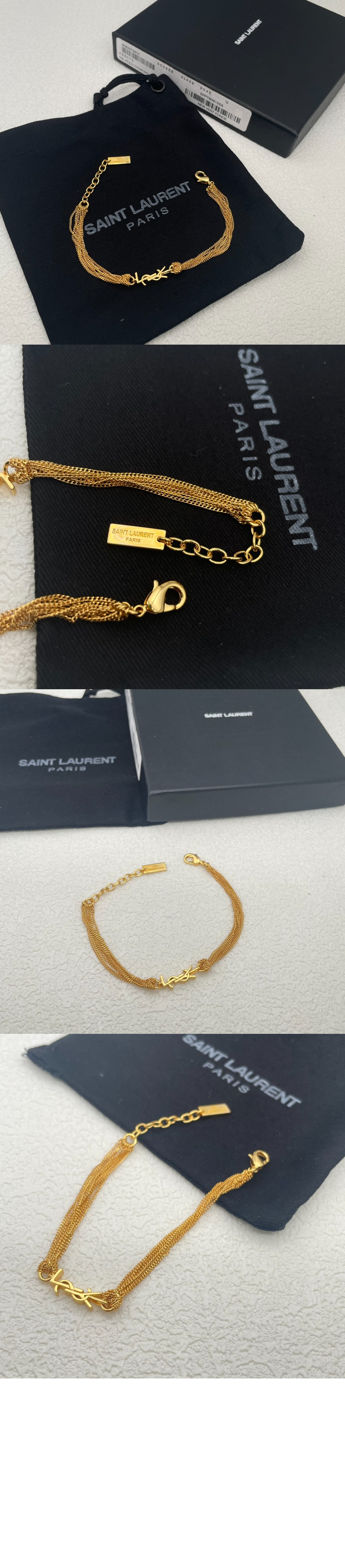 생로랑 메탈 소재의 CASSANDRE 태슬 브레이슬릿 804330