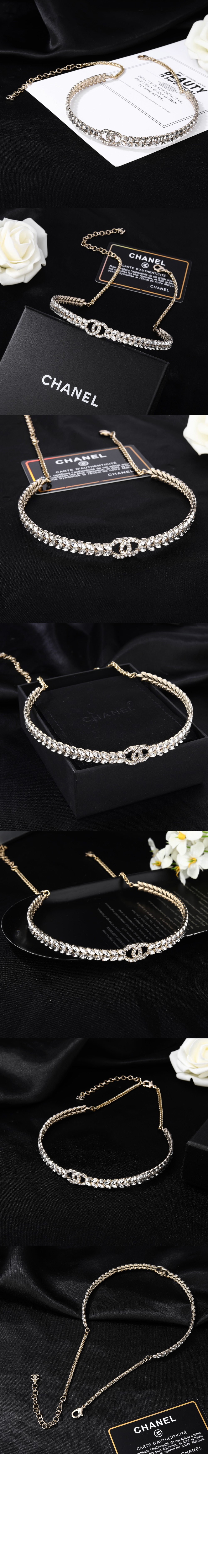 샤넬 CC 로고 크리스탈 초커 ABA559