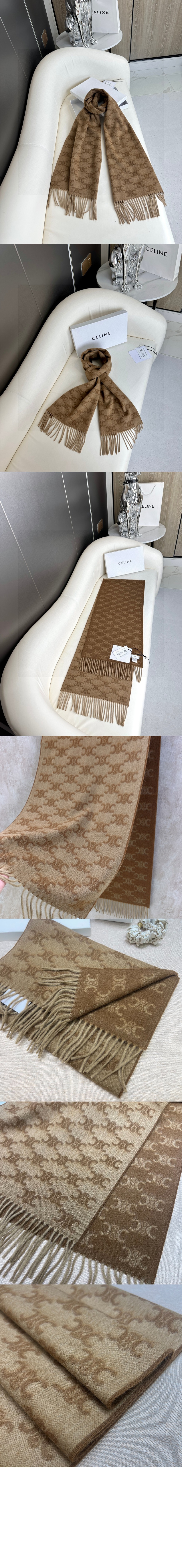 셀린느 스카프 모노그램 캐시미어 2AW022