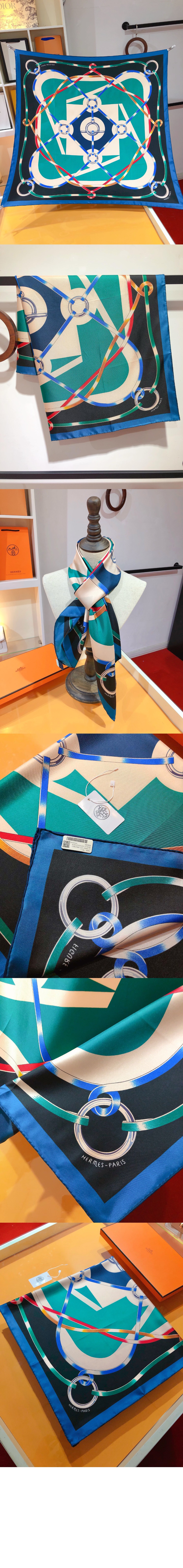 에르메스 Figure Artistique 스카프 90