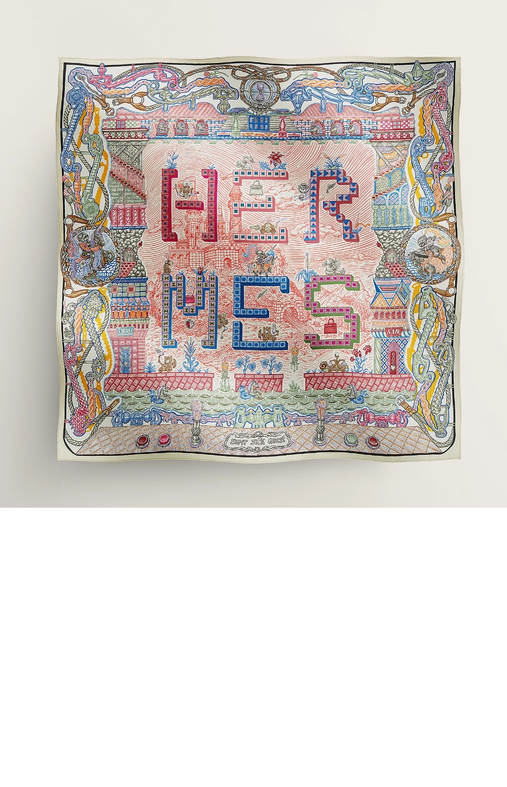 에르메스 Planifleurs 스카프 90