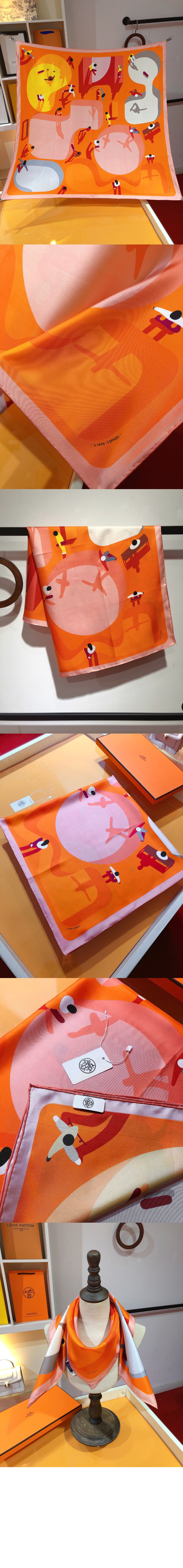 에르메스 Figures Libres 스카프 90