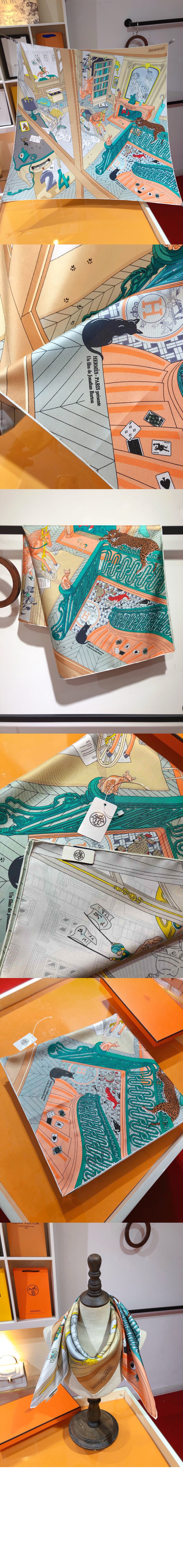 에르메스 Mystere au 24 스카프 90