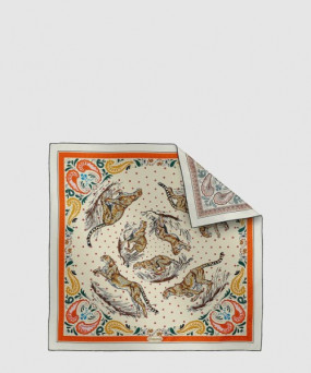 에르메스 Guepards Bandana 더블 페이스 스카프 90