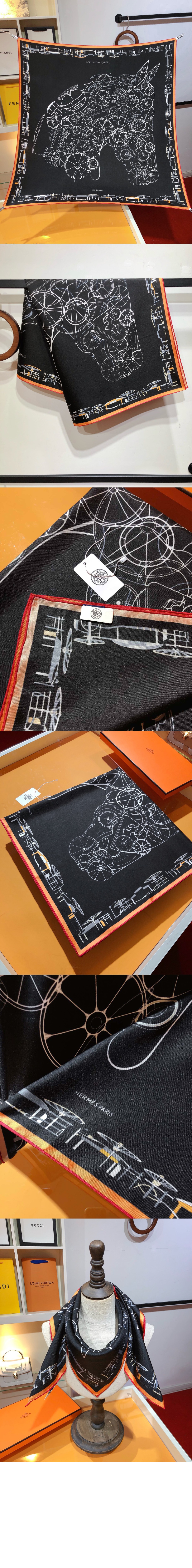 에르메스 Complication Equestre 스카프 90