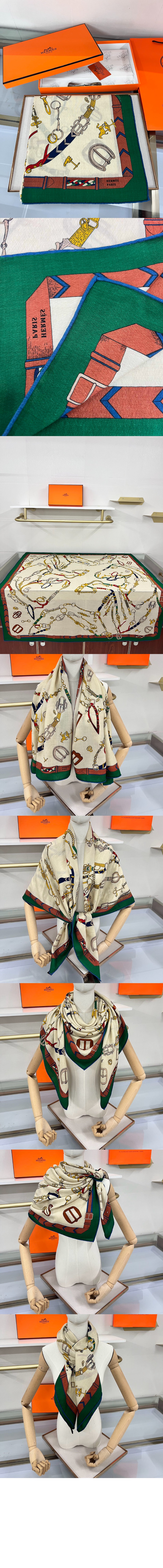 에르메스 Chevaux Dechaines 숄 140