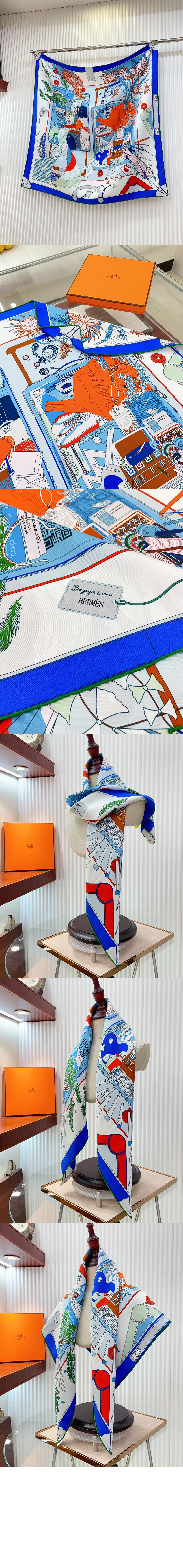 에르메스 Bagage a Main 스카프 90