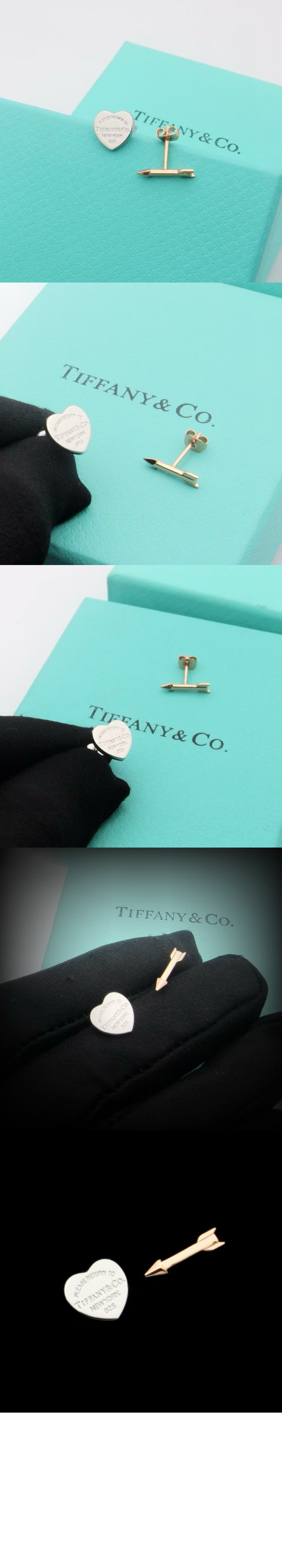 티파니앤코 러브스트럭 하트 태그 귀걸이