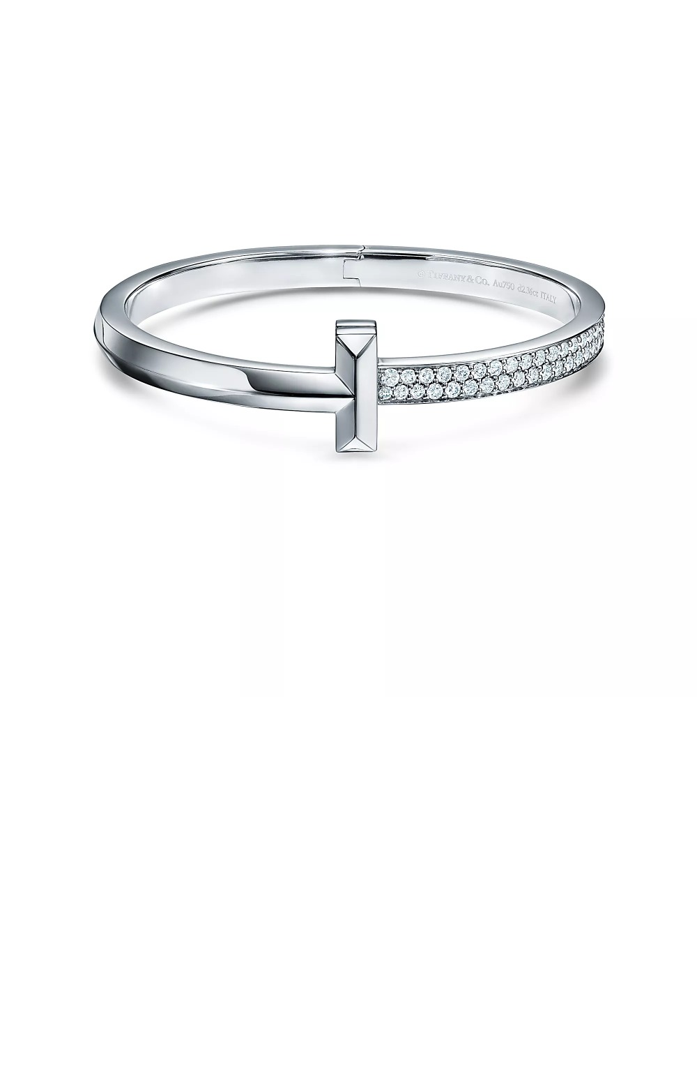 티파니앤코 T1 와이드 다이아몬드 힌지드 뱅글