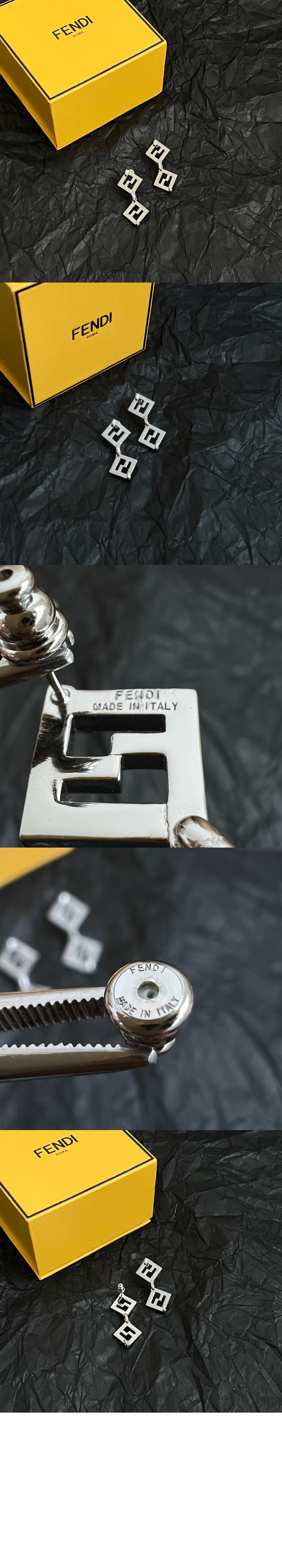 펜디 엠보 디테일 이어링 8AK789