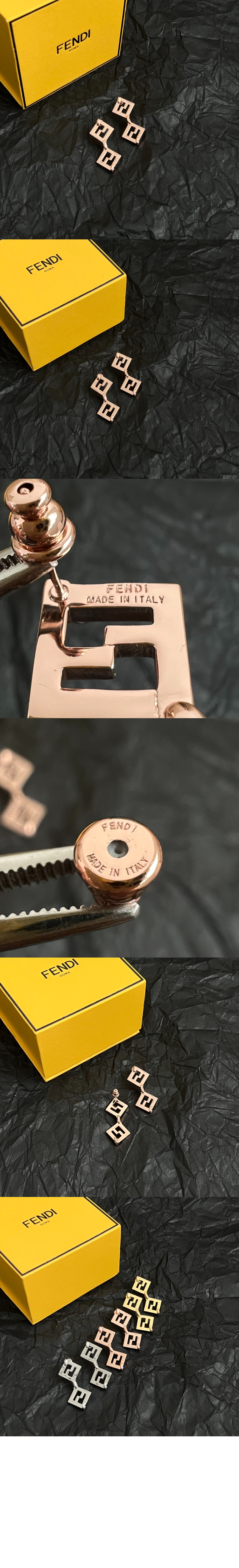 펜디 엠보 디테일 이어링 8AK789