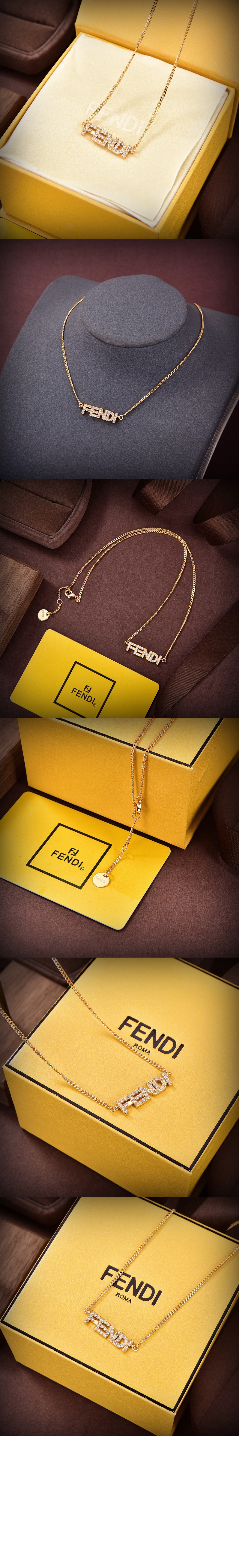 펜디 바게트 네크리스 8AH252