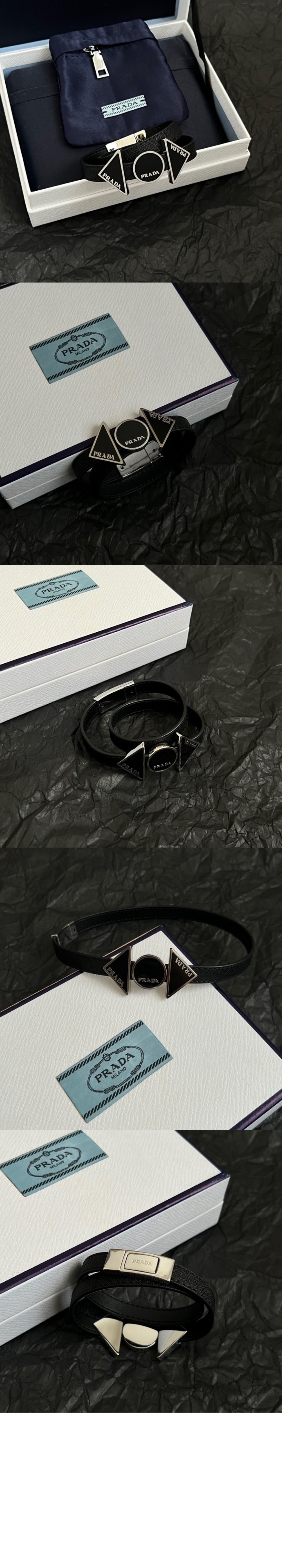 프라다 Saffiano 가죽 팔찌 2IB363