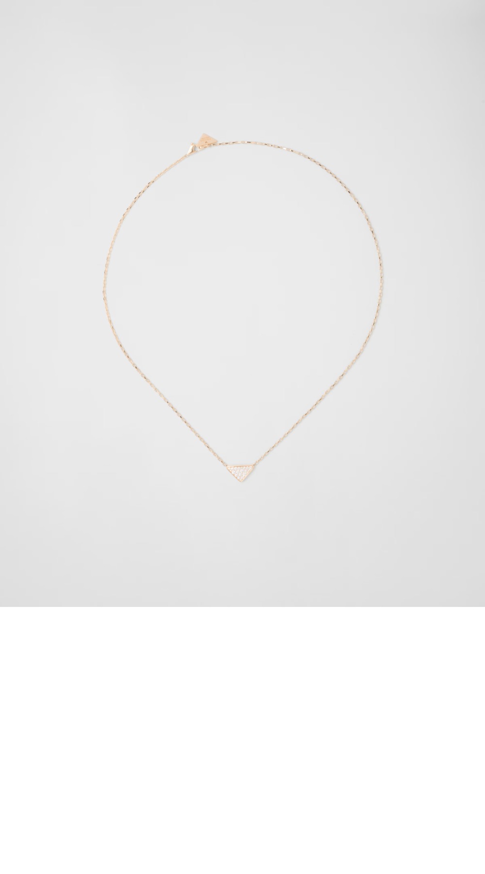 프라다 골드 미니 트라이앵글 목걸이 1JCA38