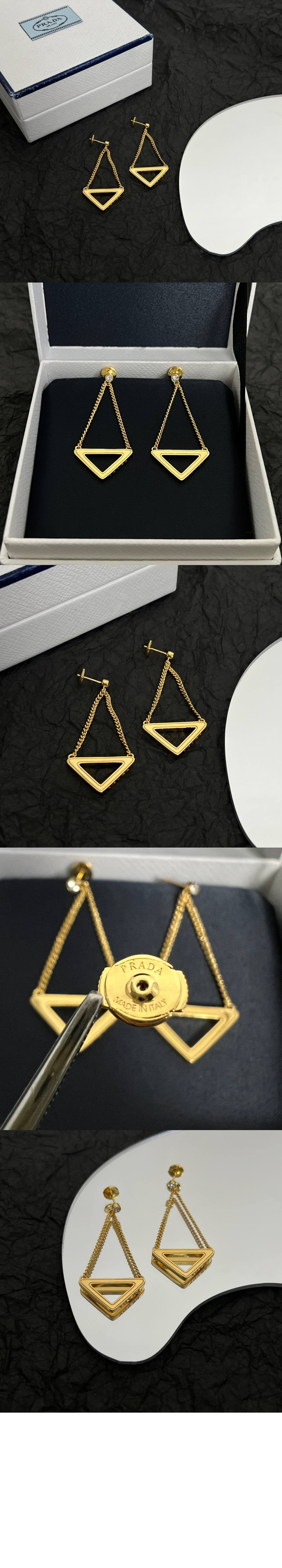 프라다 이터널 골드 드롭 귀걸이 1JO862