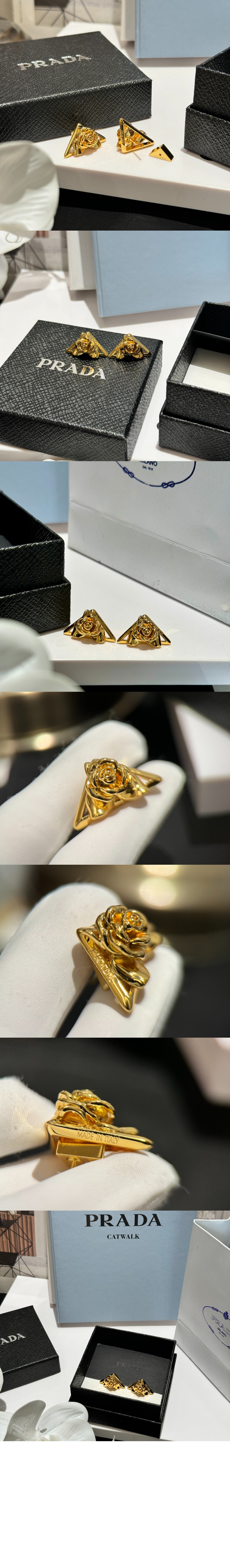 프라다 메탈 이어링 1lO088