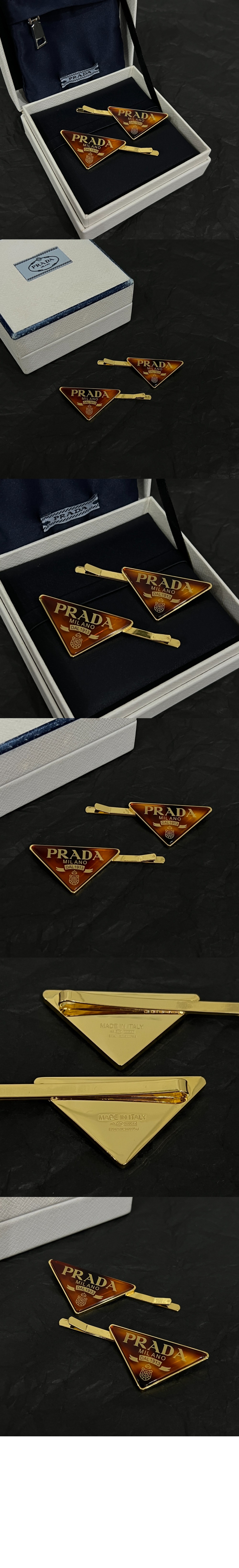 프라다 플렉시글라스 헤어 클립 1IF692