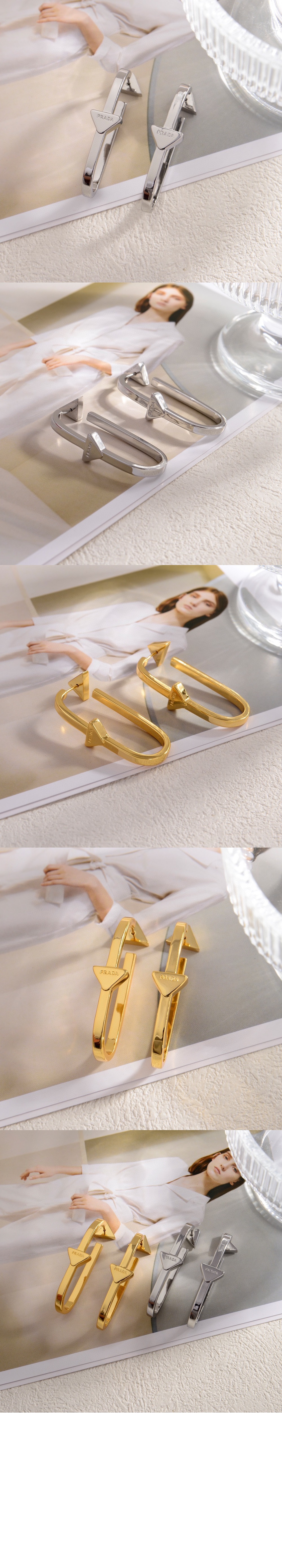 프라다 메탈 귀걸이 1IO084