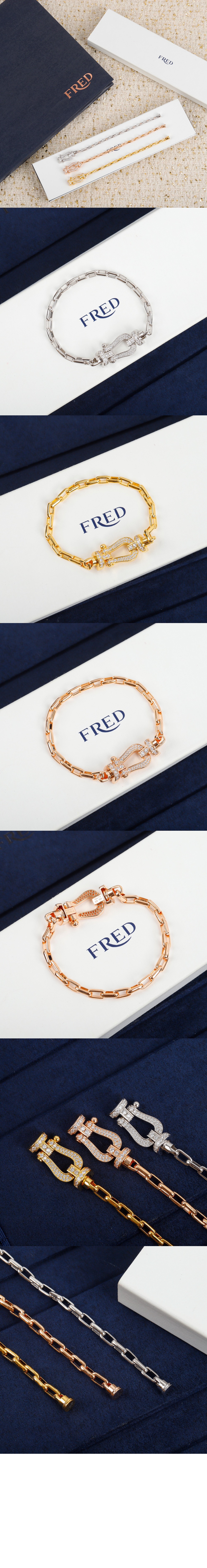 프레드 18K 링크 브레이슬릿 6B1108