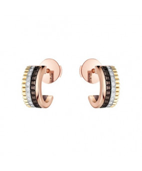 부쉐론 콰트로 미니 후프 이어링 로즈골드