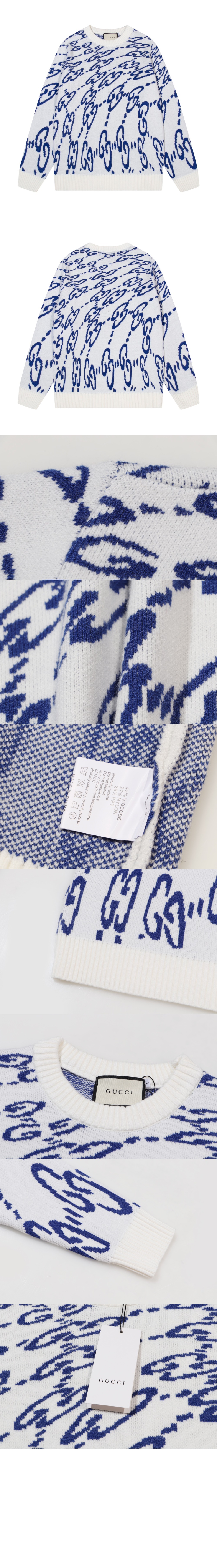 구찌 플라워 코튼 톱