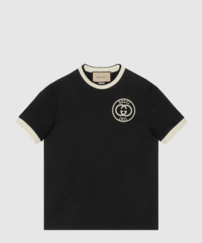 구찌 프린트 니트 톱