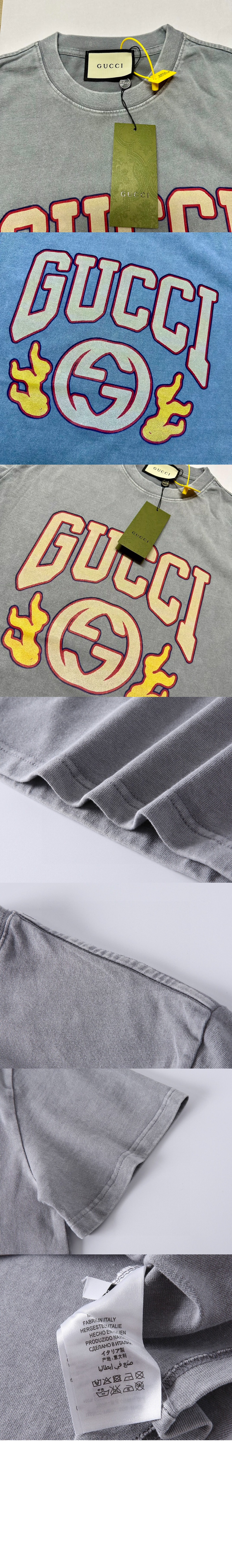 구찌 로고 프린트 반팔
