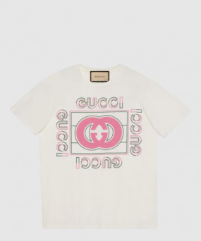 구찌 로고 프린트 반팔