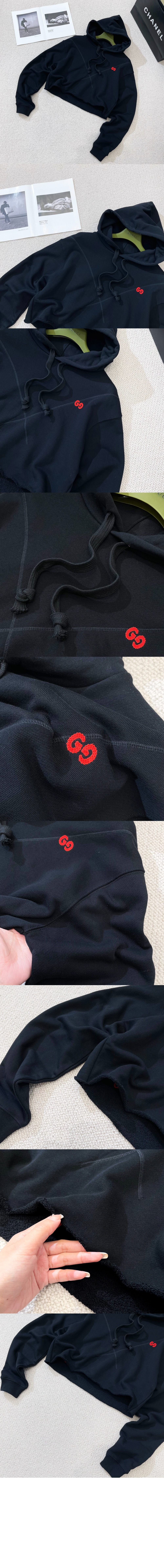 구찌 로고 후드 긴팔