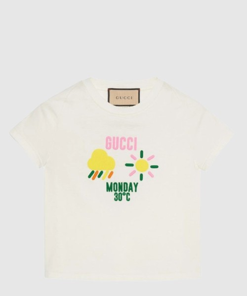 구찌 프린트 면 티셔츠