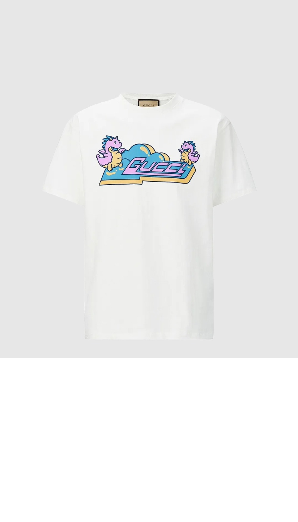 구찌 프린트 면 티셔츠