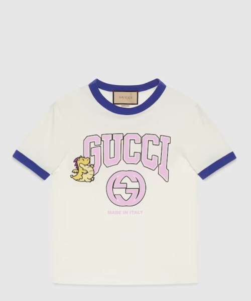 구찌 프린트 면 티셔츠